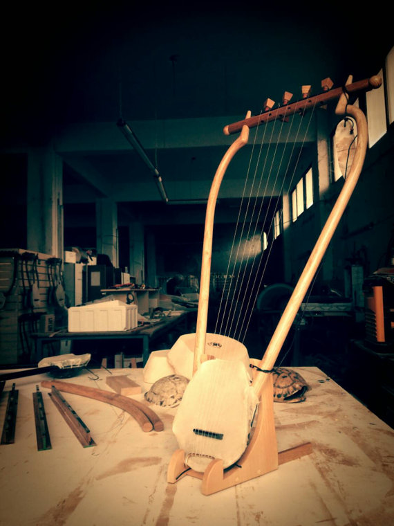 The Lyre Of Sappho Ii 7 Strings Ancient Greek Barbiton Lyre - 